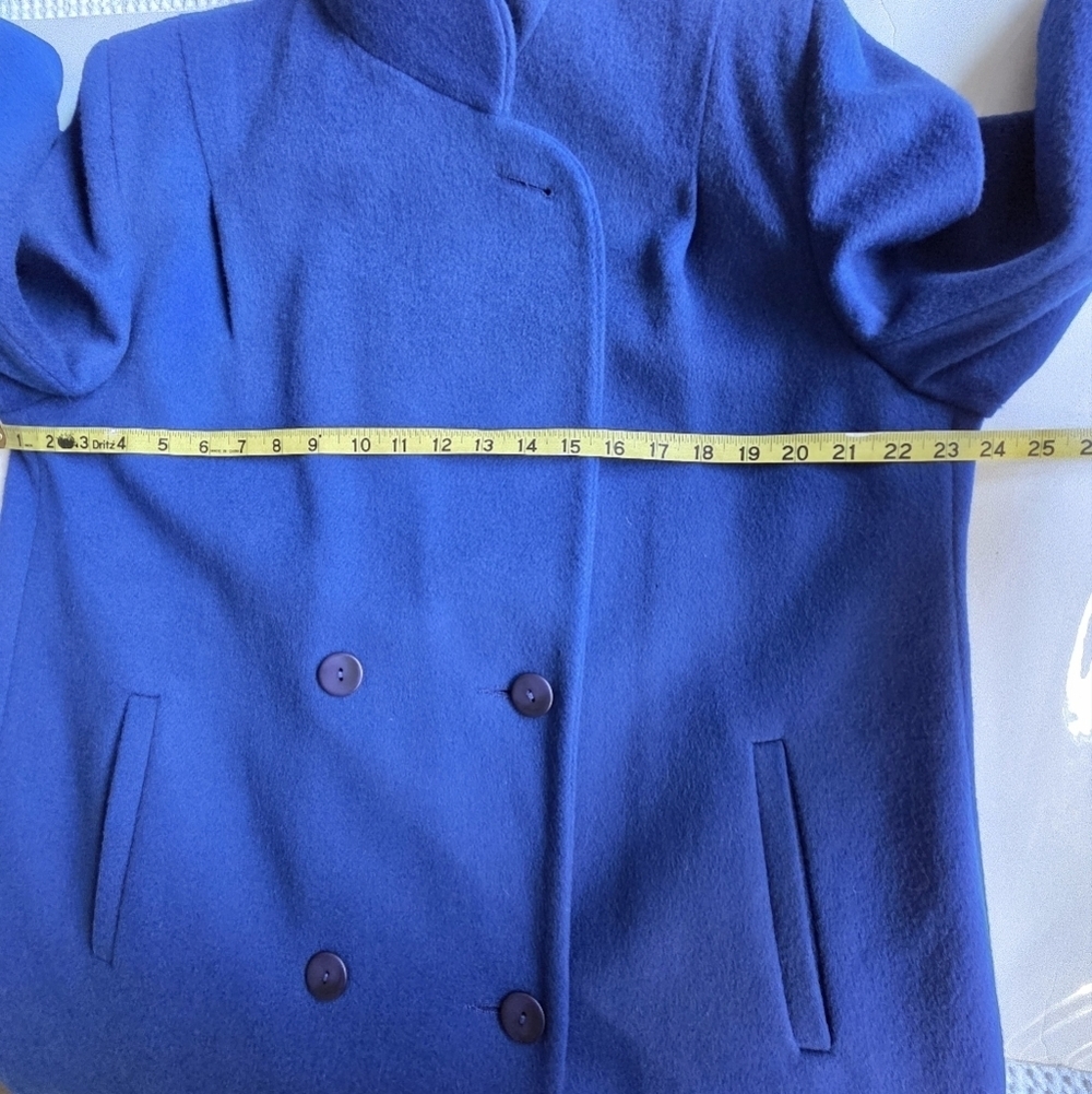 Vintage Alorna Double-Breasted Wool Blend Pea Coat - Picture 5 of 7